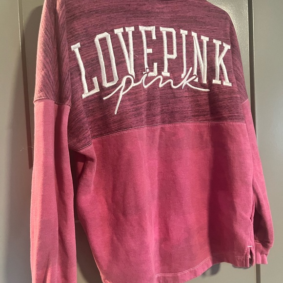 XS Love Pink quarter zip sweatshirt - Picture 2 of 3